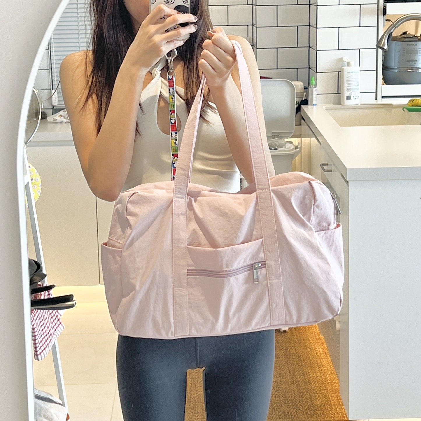 Iulu same style large capacity tote lightweight nylon travel sports fitness bag
