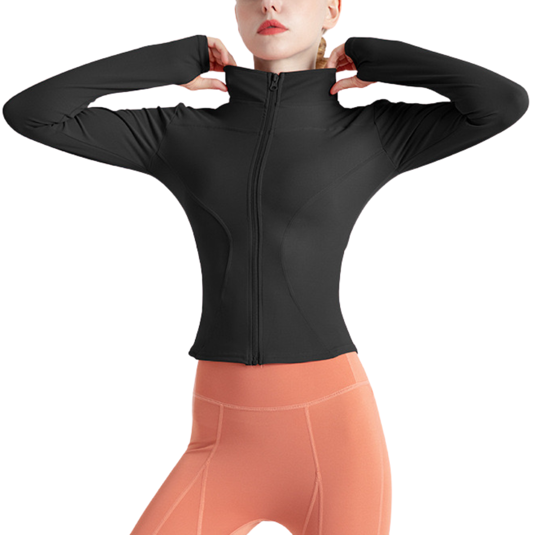 Slimming yoga tops/workout jackets including XXXL size